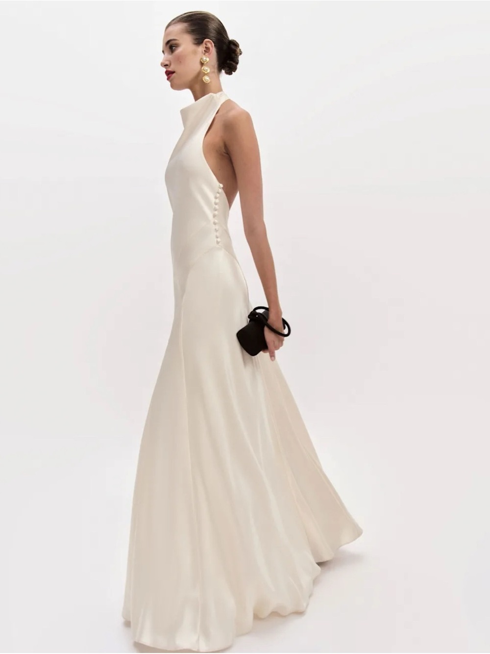 NWT Reformation Roy Satin Wedding Dress Fior Di Latte 6